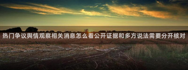 黑料爆料热门搜索：热门争议舆情观察相关消息怎么看公开证据和多方说法需要分开核对