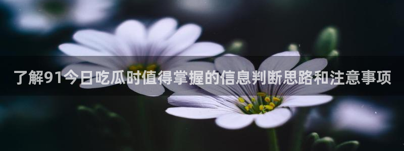 黑料爆料事件网:了解91今日吃瓜时值得掌握的信息判断思路和注意事项
